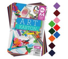 Blok farebného papiera - výkres ART CARTON A4 250g (10 ks) mix 10 farieb